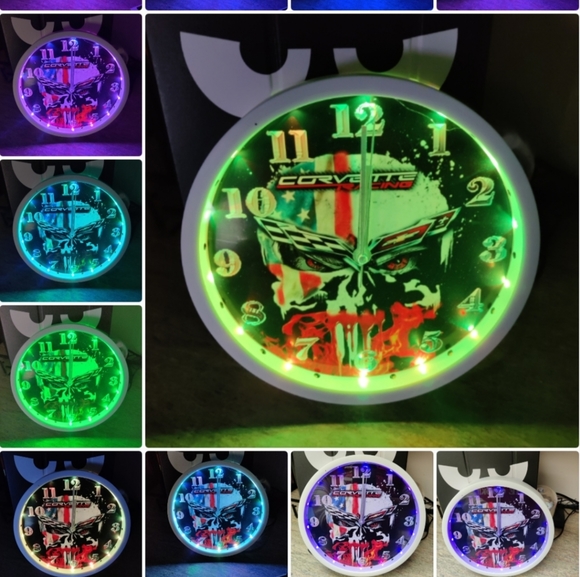 punisher Corvette skull Other - Punisher Corvette skull clock
